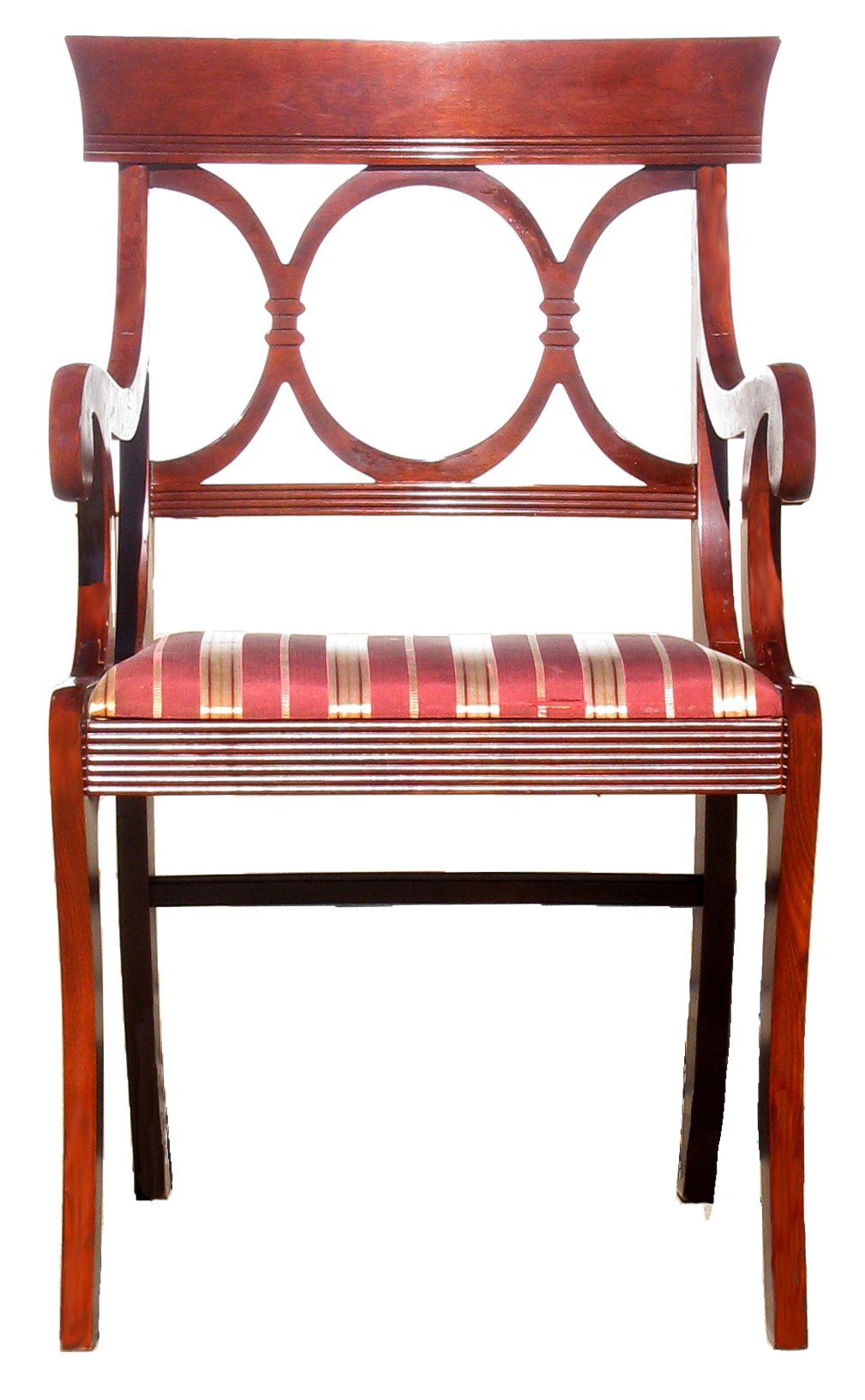 1930s English Regency Style Mahogany Klismos Accent / Desk Chair