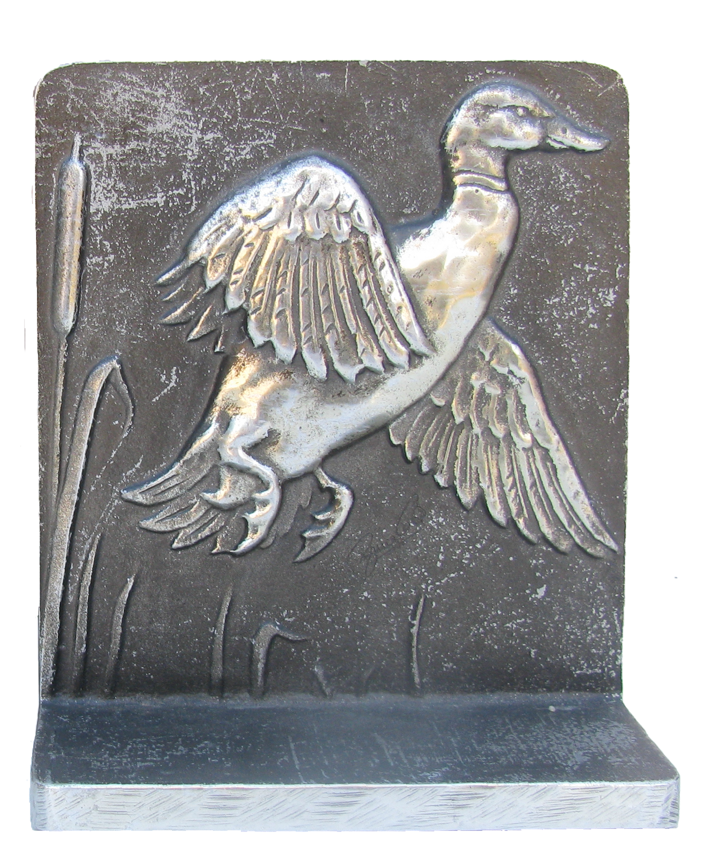 1960s Bruce Fox Silver / Pewter Bookends, Pair