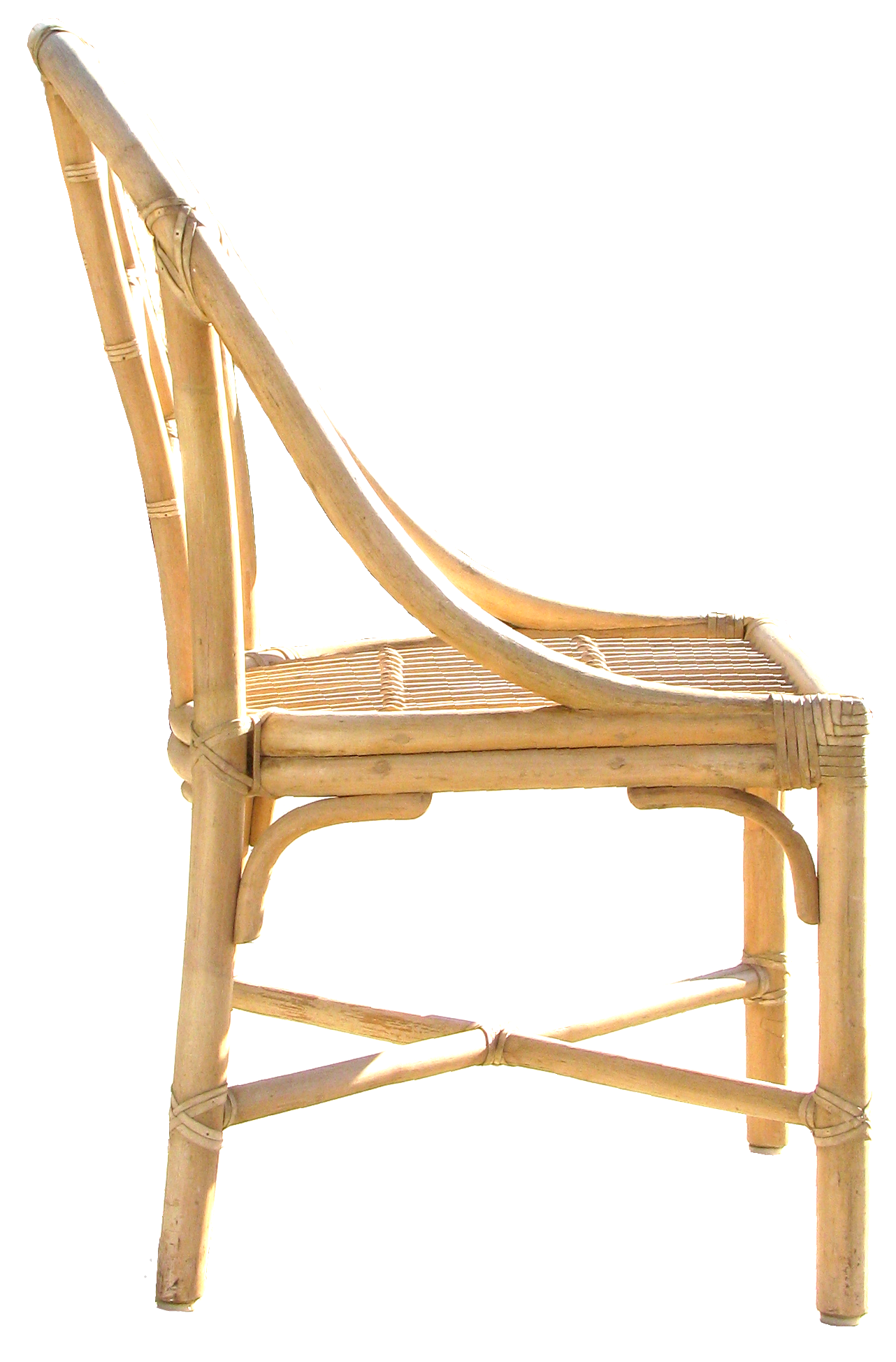 1960s McGuire Sun Bleached Bamboo Chairs, Set of 4