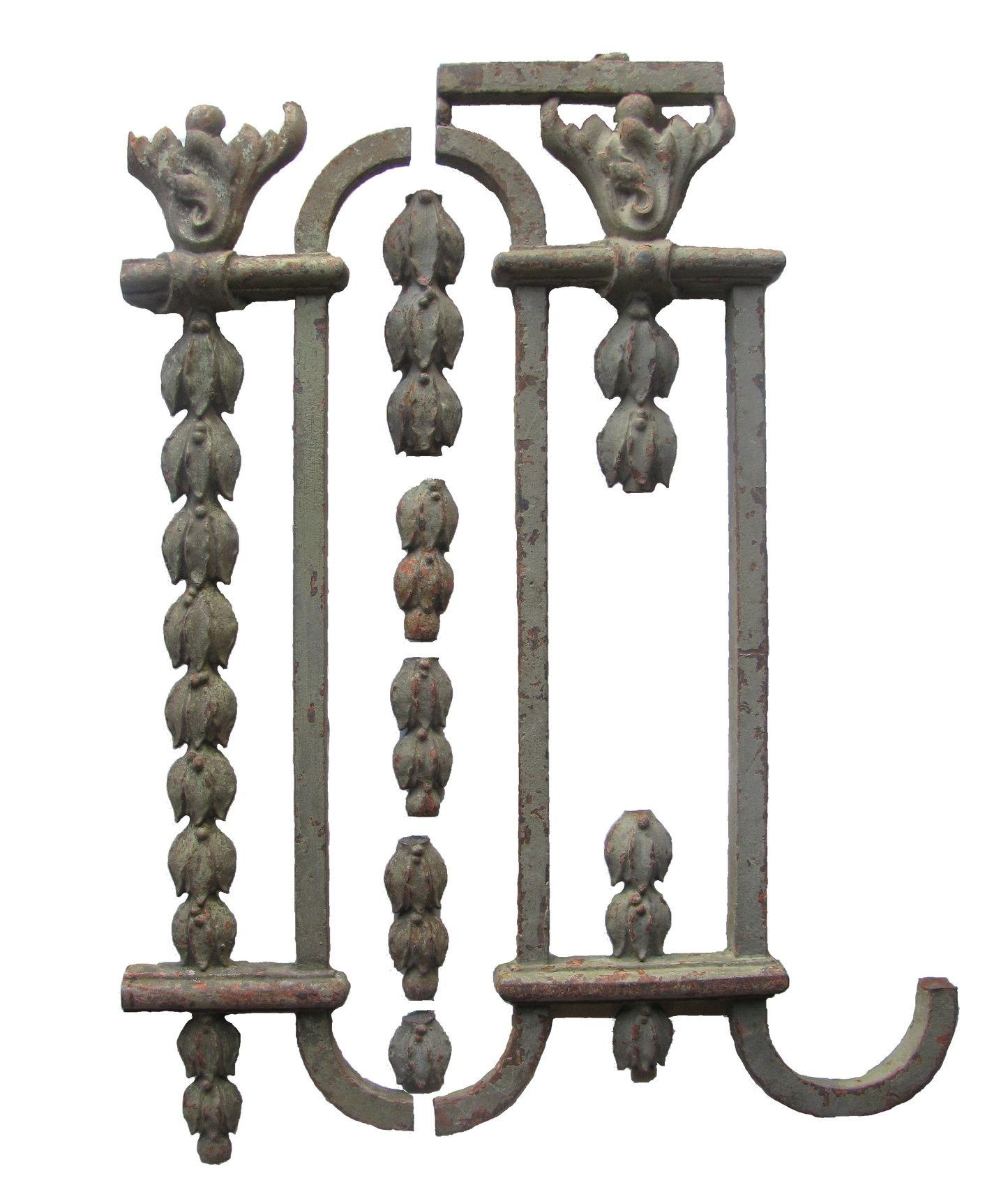 19th C. Collection of French Iron Architectural Elements, 7 Pieces