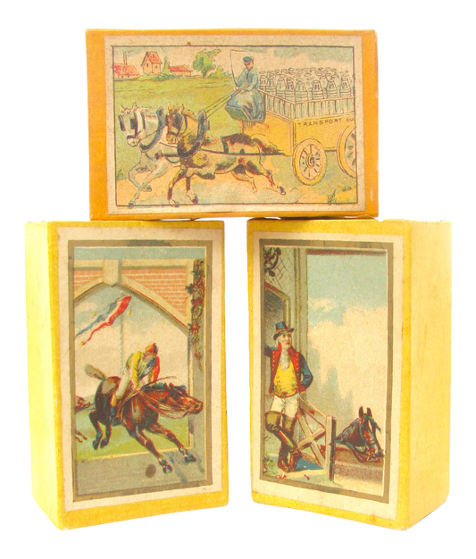 19thC French Horse - Themed Boxes, S/3