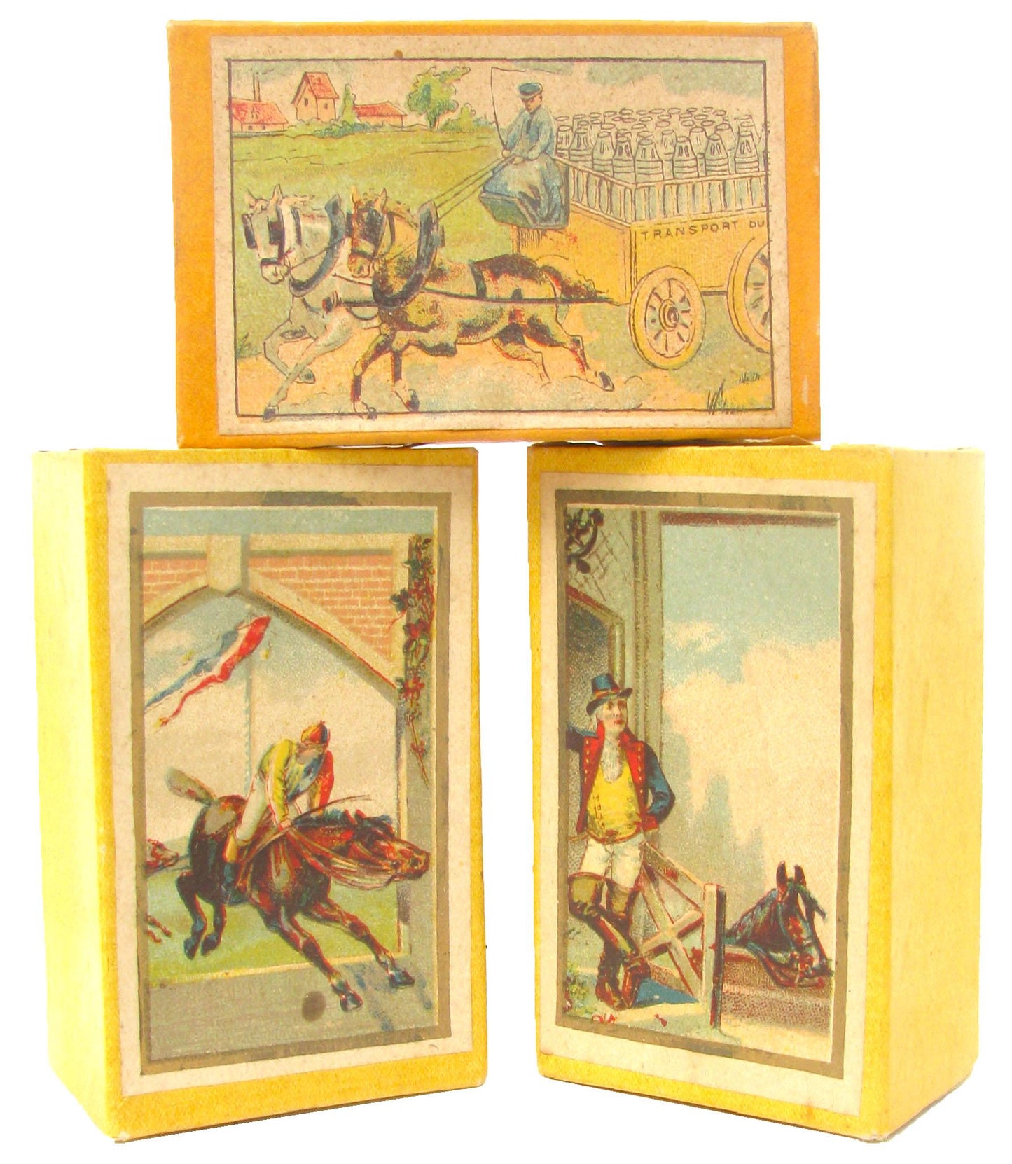 19thC French Horse - Themed Boxes, S/3