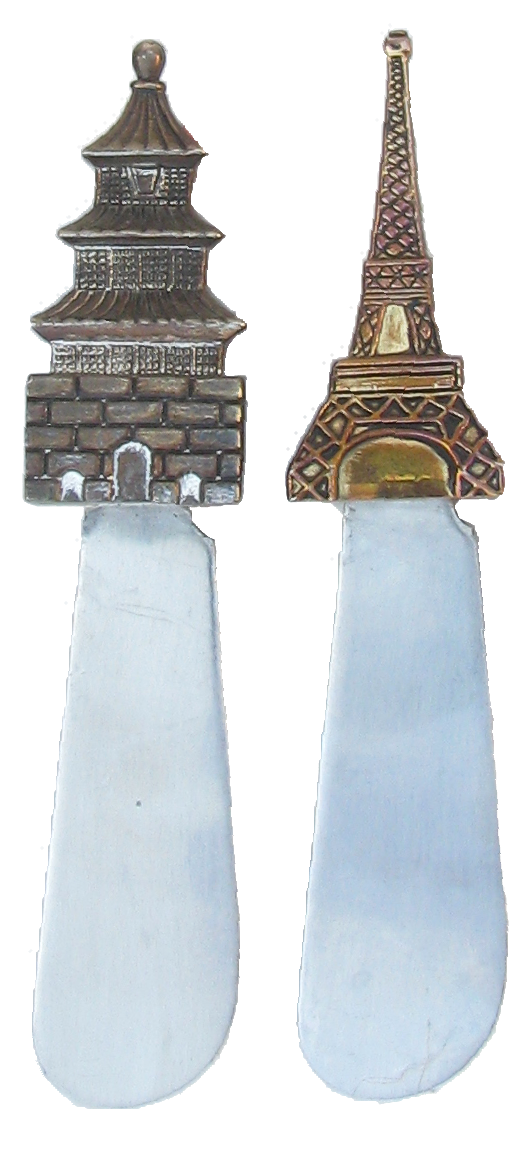 Architectural Monument Spreaders, Set of 6 W/ Stand