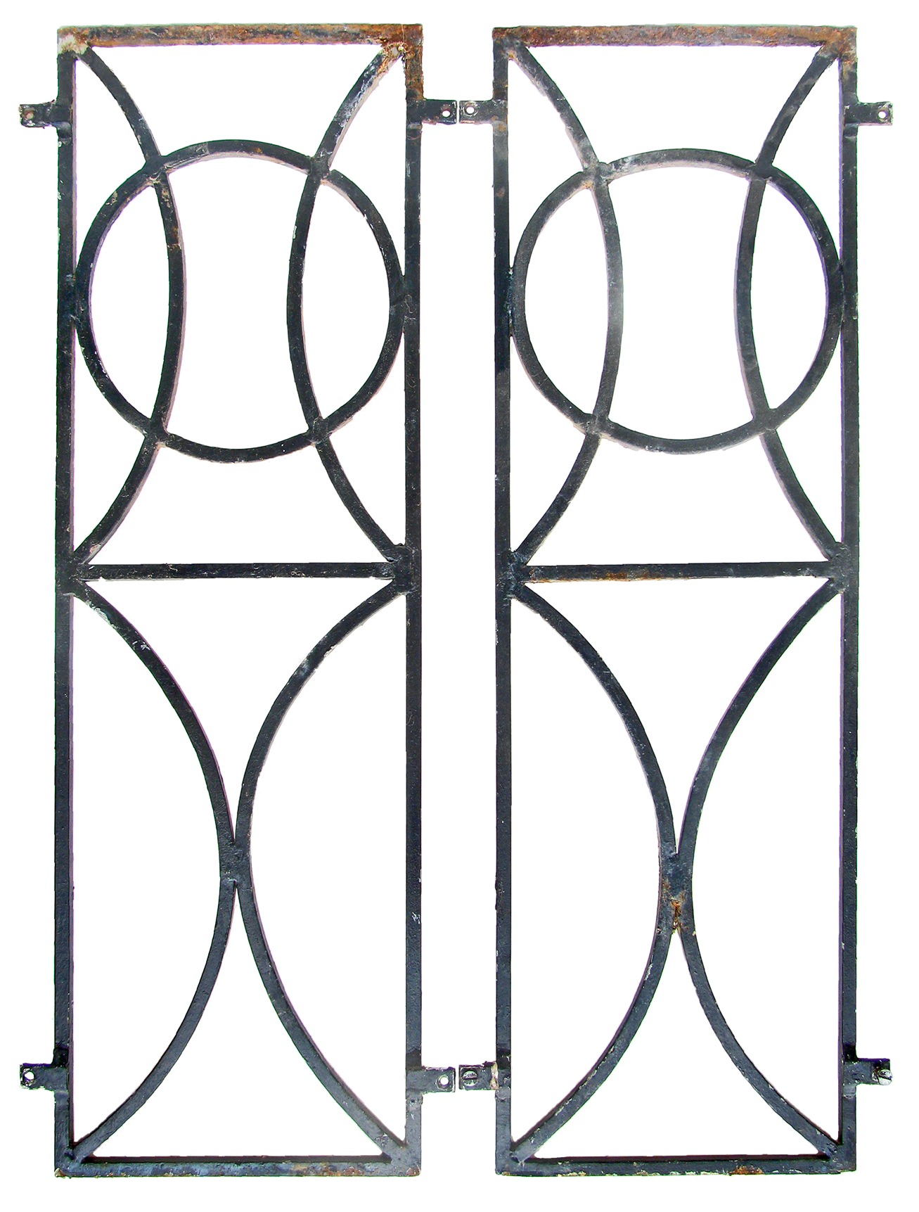 Art Deco Iron Architectural Elements, Pair