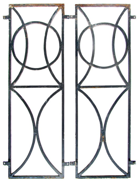 Art Deco Iron Architectural Elements, Pair