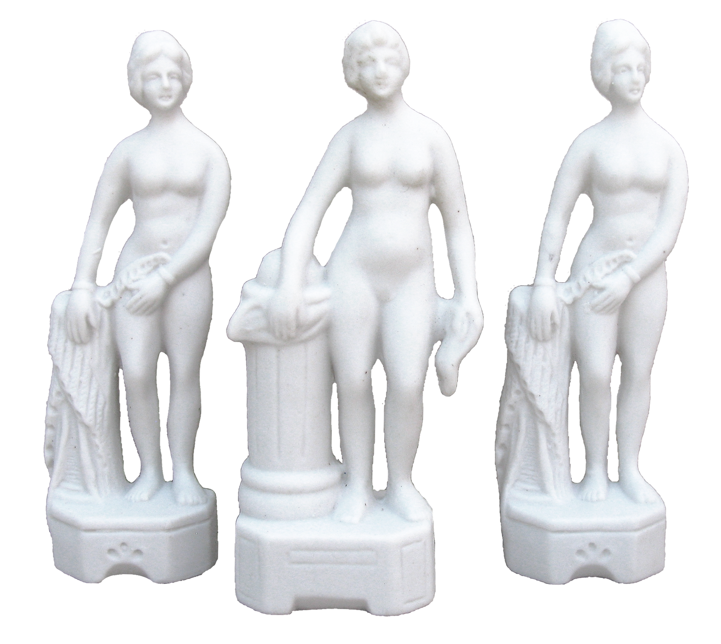 Classical Bisque Female Nudes, Set of 3