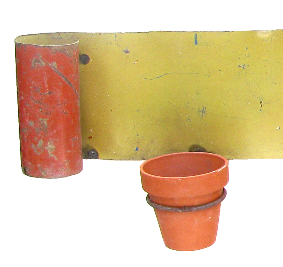 Custom Brass & Terracotta Outdoor Herb / Flower Planter