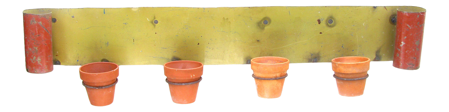 Custom Brass & Terracotta Outdoor Herb / Flower Planter