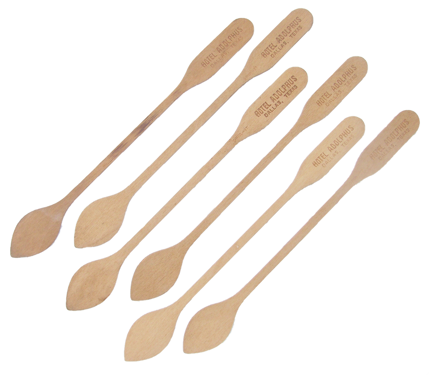 Dallas Hotel Adolphus Beverage Stirrers, Set of 6