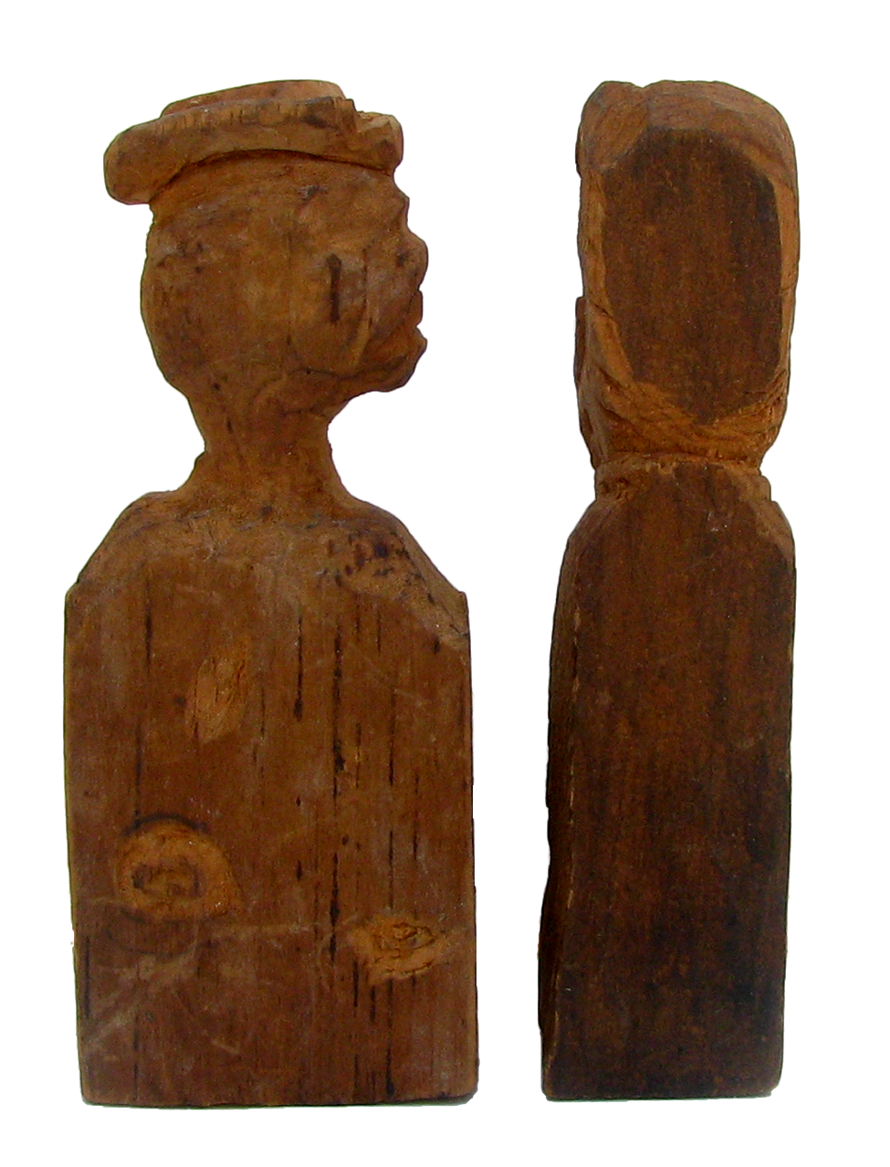 Folk Art Carved Wood Sculpture Collection, Set of 4