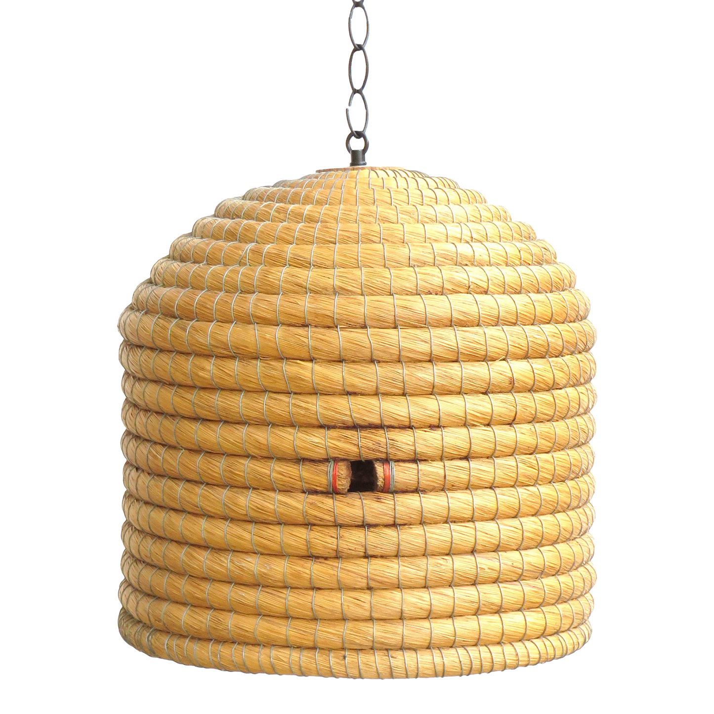 French Beehive / Skep Hanging Pendant Light Fixture