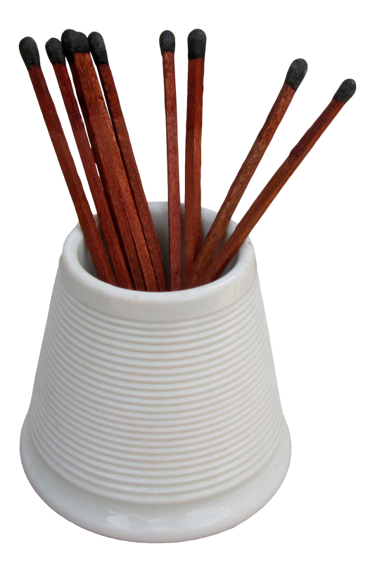 French Opaline Ribbed Match Striker / Pyrogene