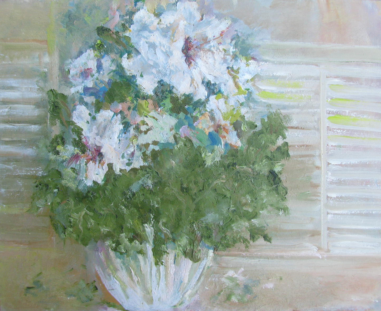 1970s Impressionist Floral Still Life Painting by B.J. Johnston