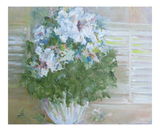 1970s Impressionist Floral Still Life Painting by B.J. Johnston