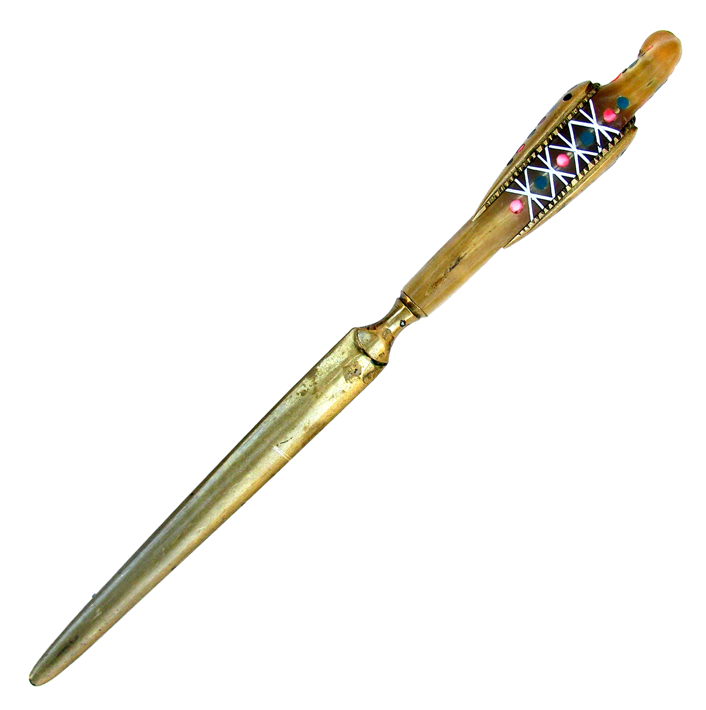 Jezzine Inlaid Bone/ Brass Bird Letter Opener