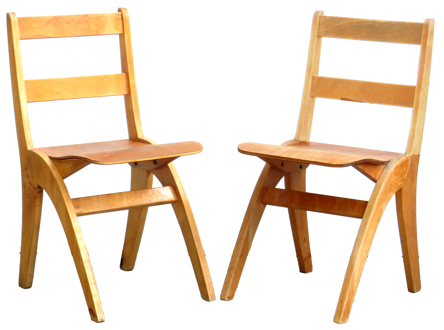 1960s Mid-Century Modern Children's Chairs in the Style of g.j. Van Os, Pair