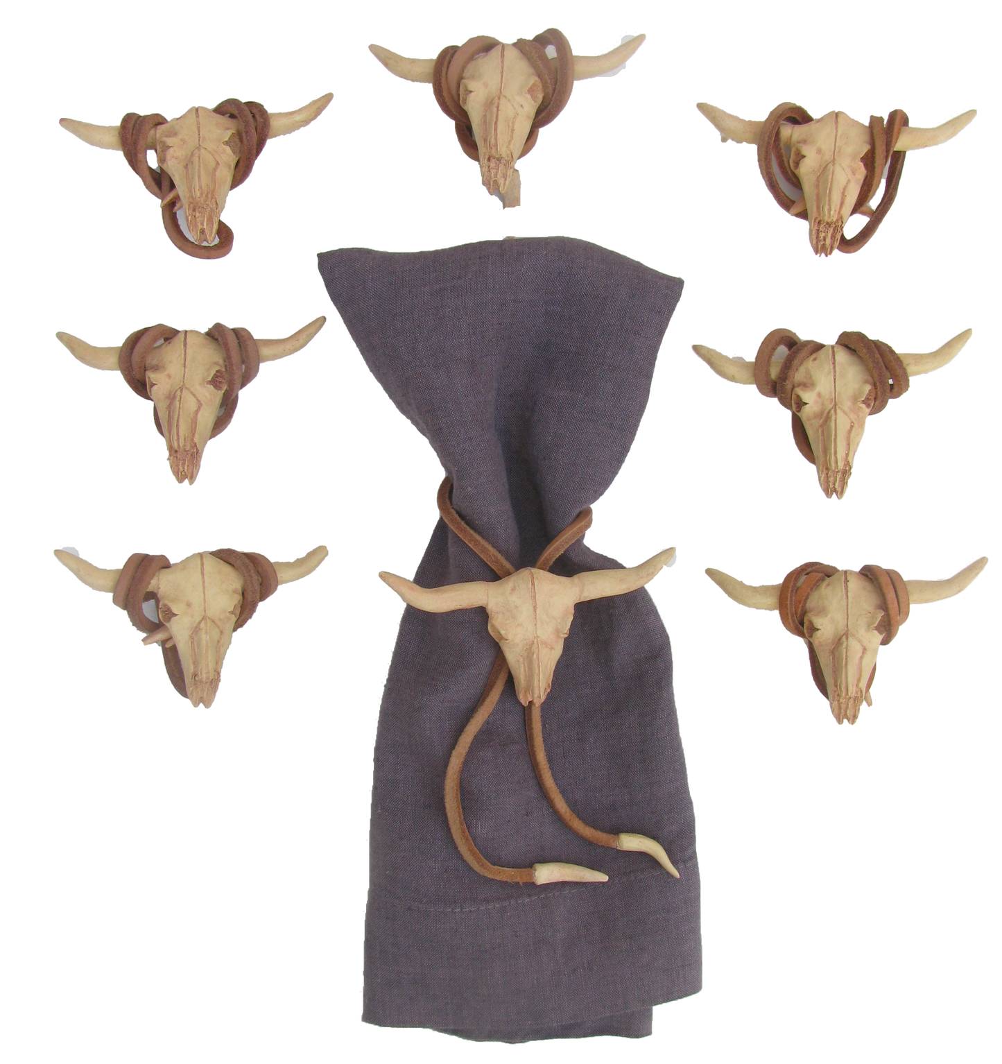 Copy of Boho Chic Longhorn Napkin Rings, Set of 8