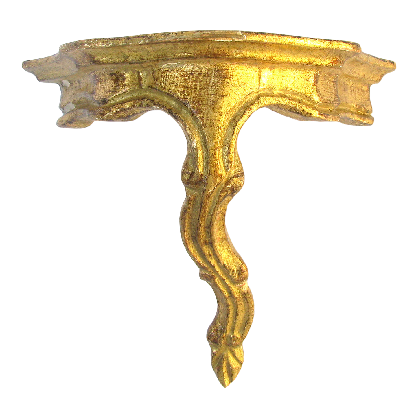 Mid 20th Century Italian Florentine Giltwood Decorative Wall / Shelf Bracket