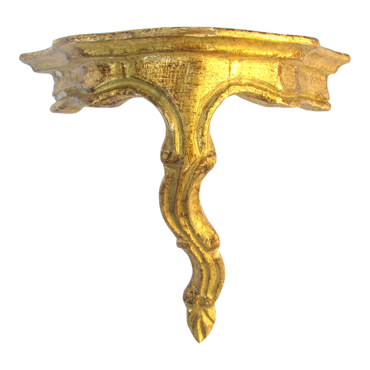 Mid 20th Century Italian Florentine Giltwood Decorative Wall / Shelf Bracket