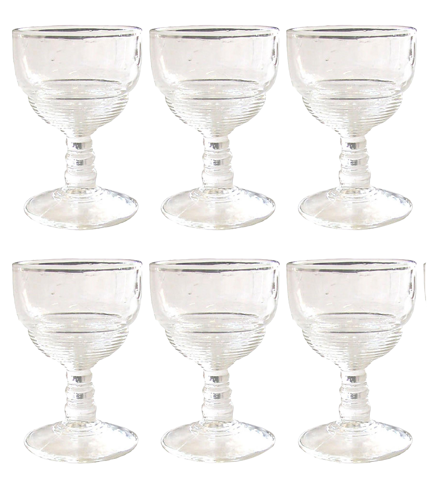 Mid-Century Art Deco Sherry / Liqueur Glasses, Set of 6