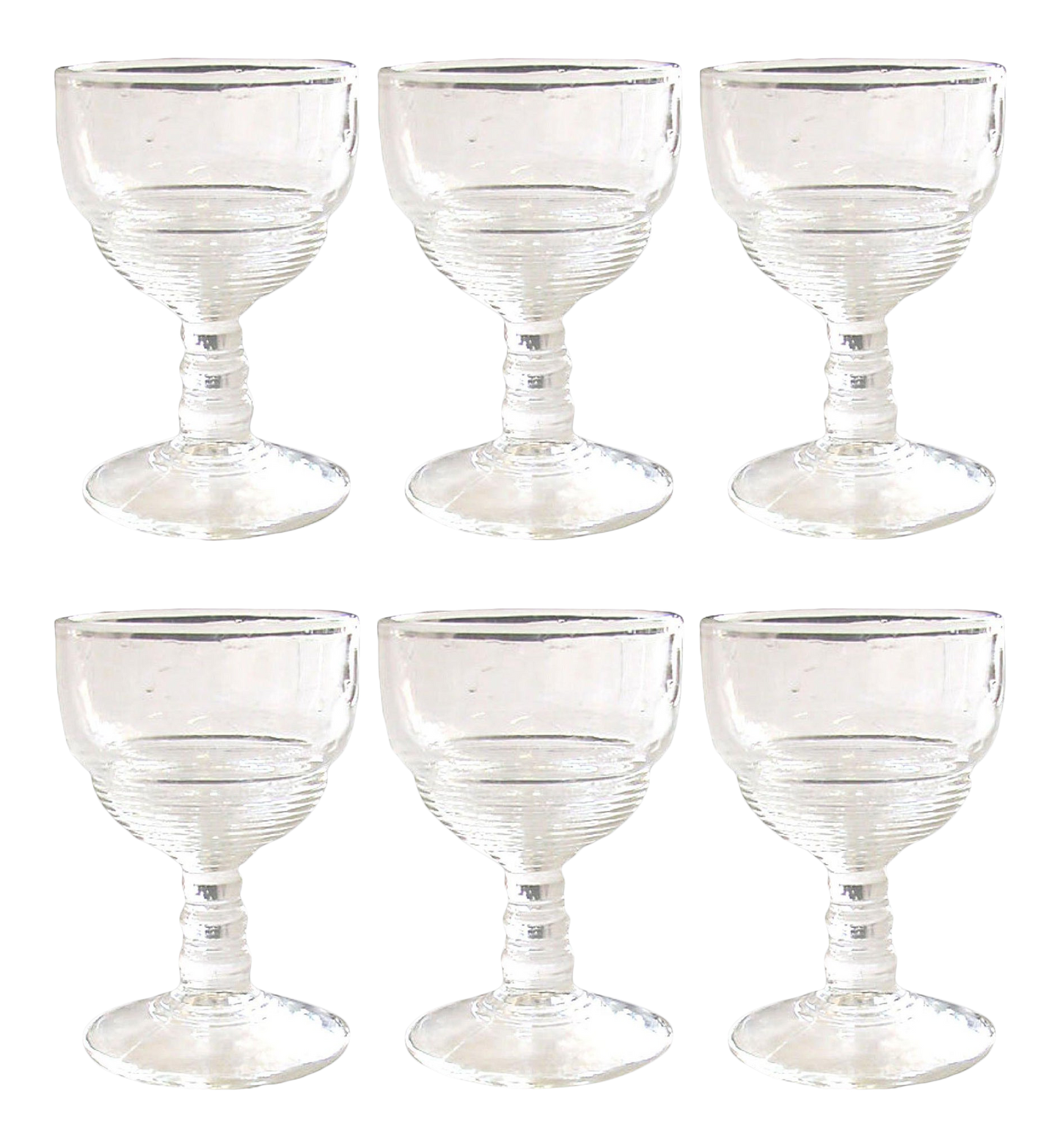 Mid-Century Art Deco Sherry / Liqueur Glasses, Set of 6