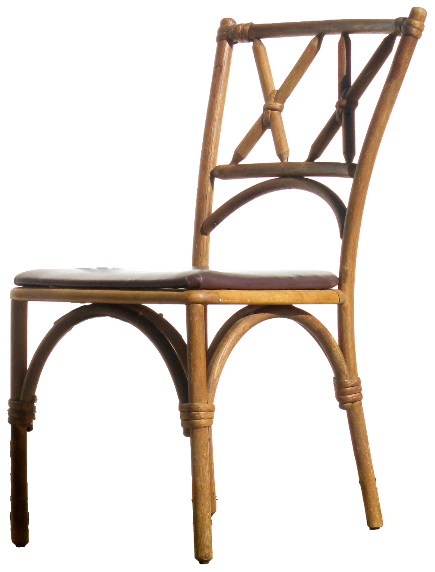 Midcentury Boho Chic Faux Bamboo Bentwood Chair