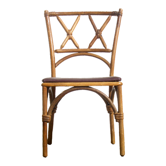 Midcentury Boho Chic Faux Bamboo Bentwood Chair