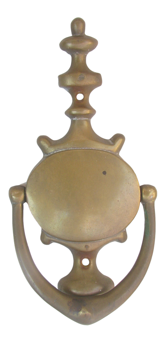 Midcentury Chinoiserie Brass Door Knocker