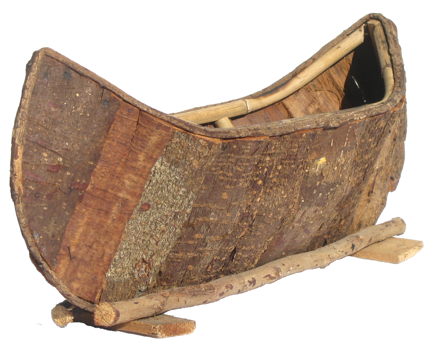 Organic Chic / Rustic Birch Bark Dugout Canoe