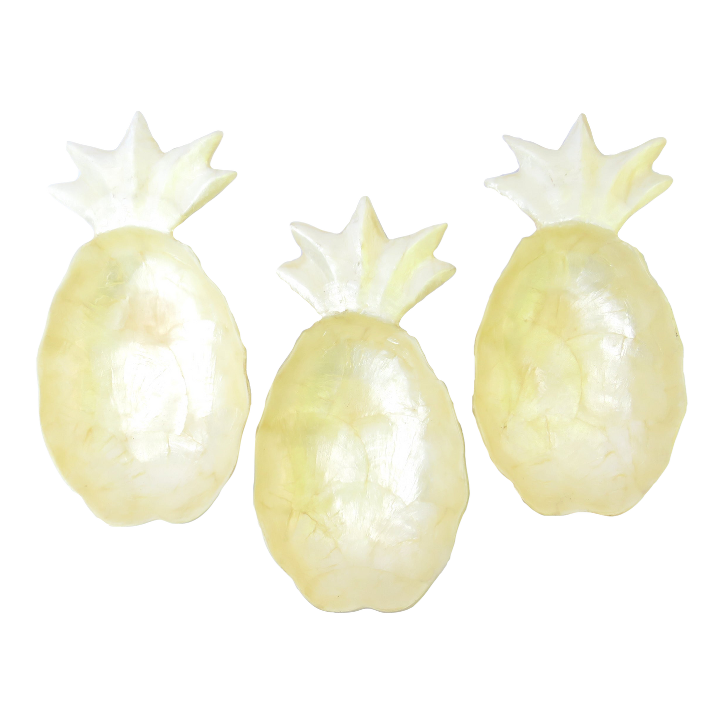 Paper Mache Pineapple Form Bowls, Set of 3
