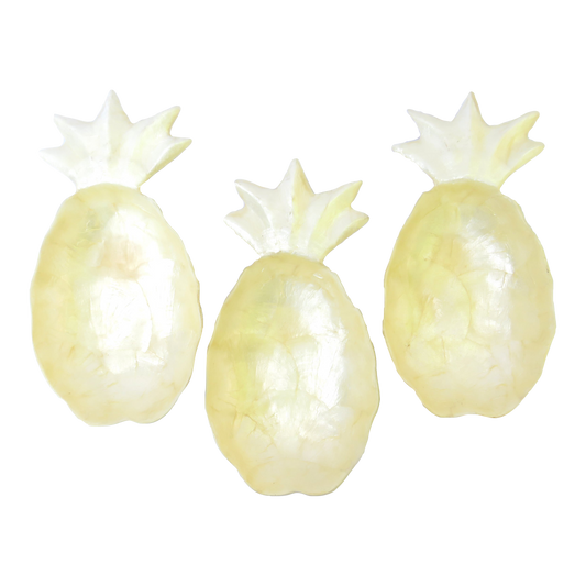 Paper Mache Pineapple Form Bowls, Set of 3