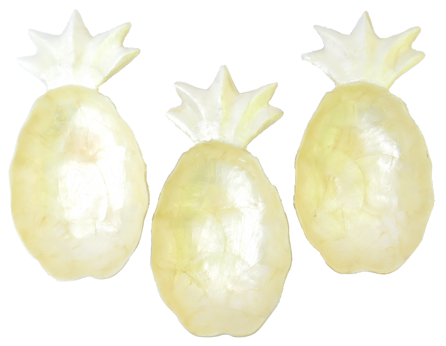Paper Mache Pineapple Form Bowls, Set of 3