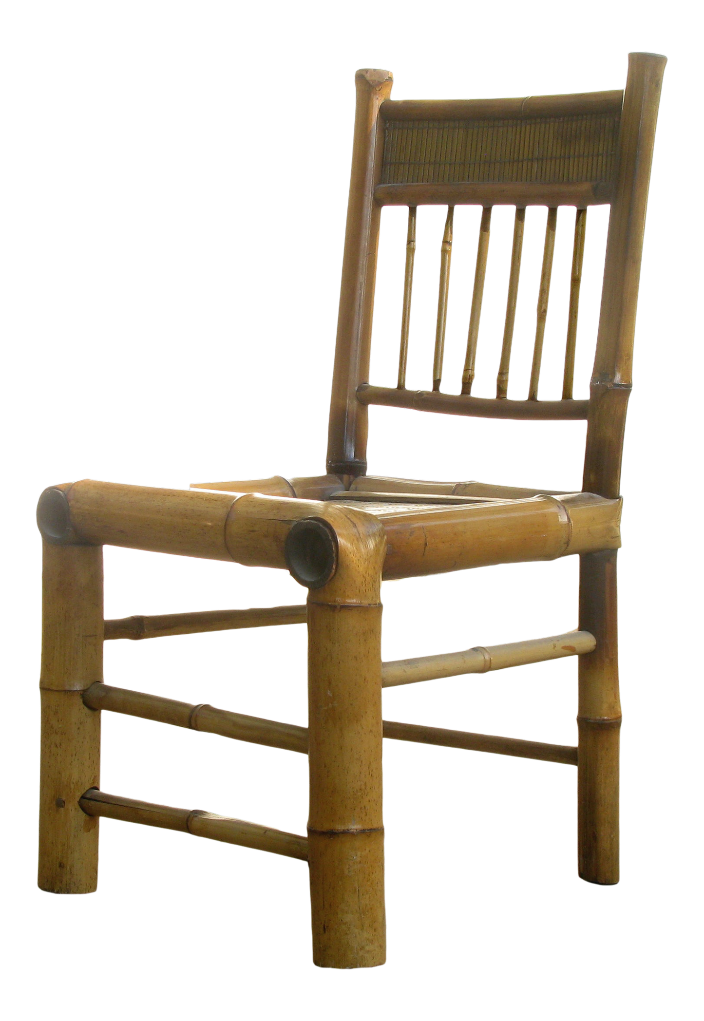 Petite Organic Modern Bamboo / Rattan Chair