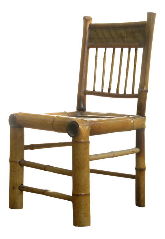 Petite Organic Modern Bamboo / Rattan Chair