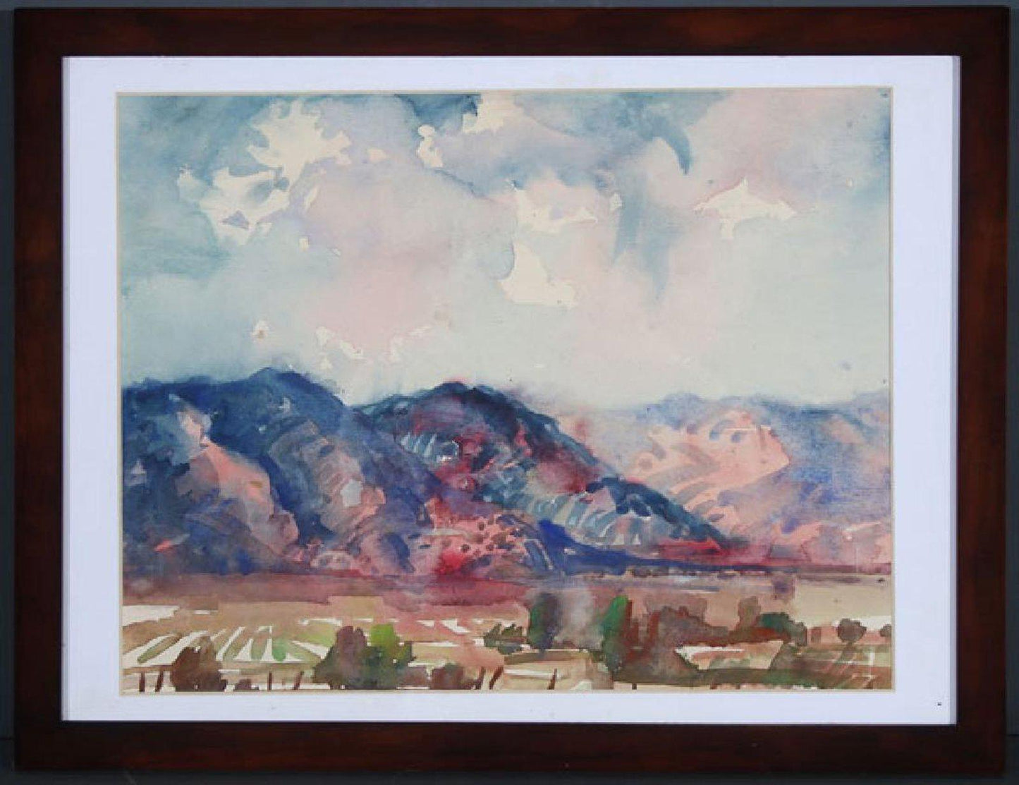 Rod Goebel's Taos Fields Watercolor