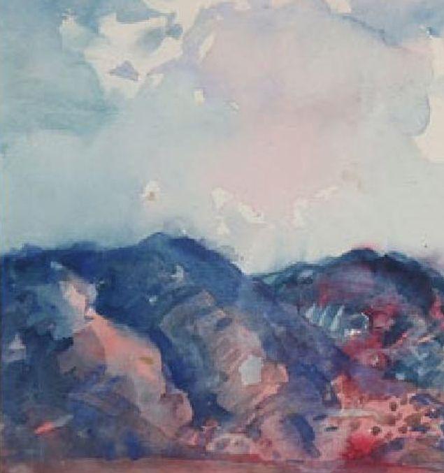 Rod Goebel's Taos Fields Watercolor