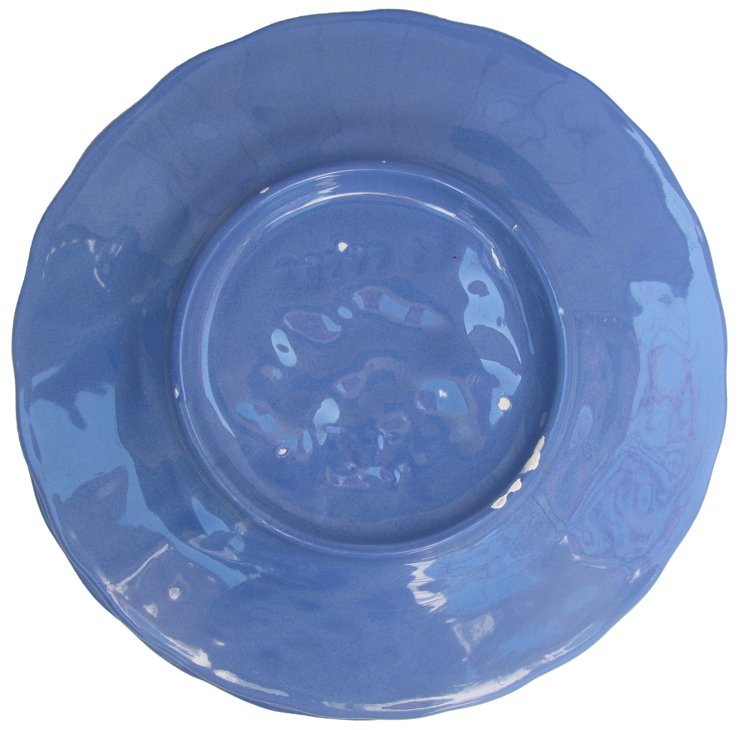 Vintage Blue Majolica Salad / Dessert Plates, Set of 8