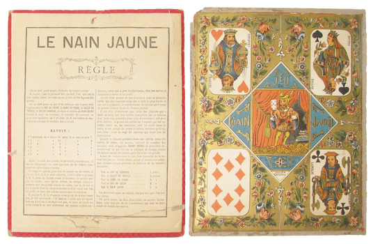 Vintage French Game Board & Rules Sheet