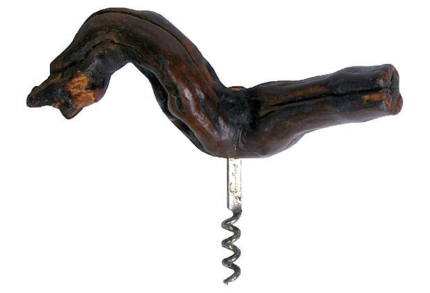 Vintage French Grapevine Corkscrew