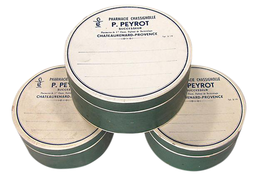 Vintage French Pharmacy Box Collection, Set of 3