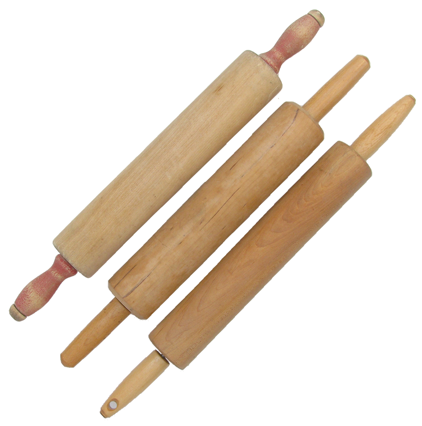 Vintage Maple Rolling Pins, Set of 3