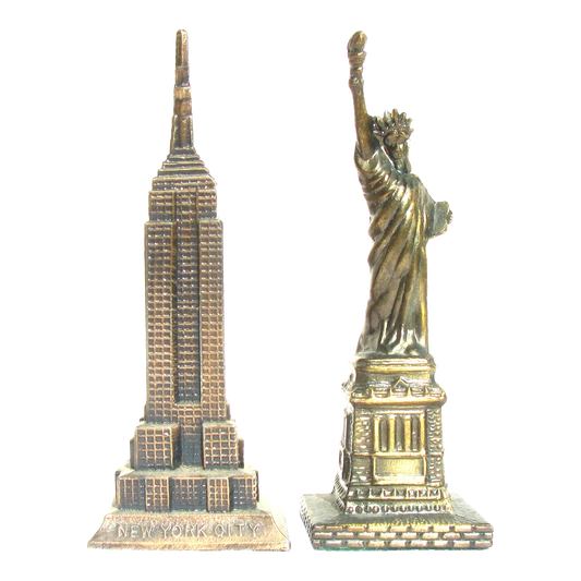 Vintage New York Architectural Monument Models, Set of 2