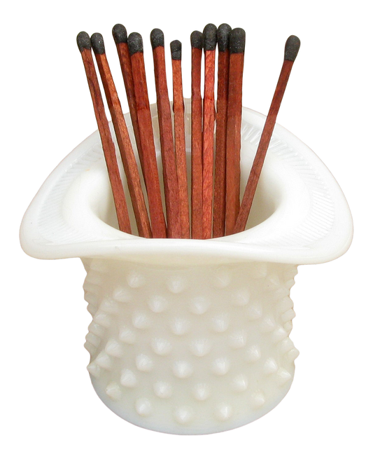 Vintage Opaline / Milk Glass Match Striker
