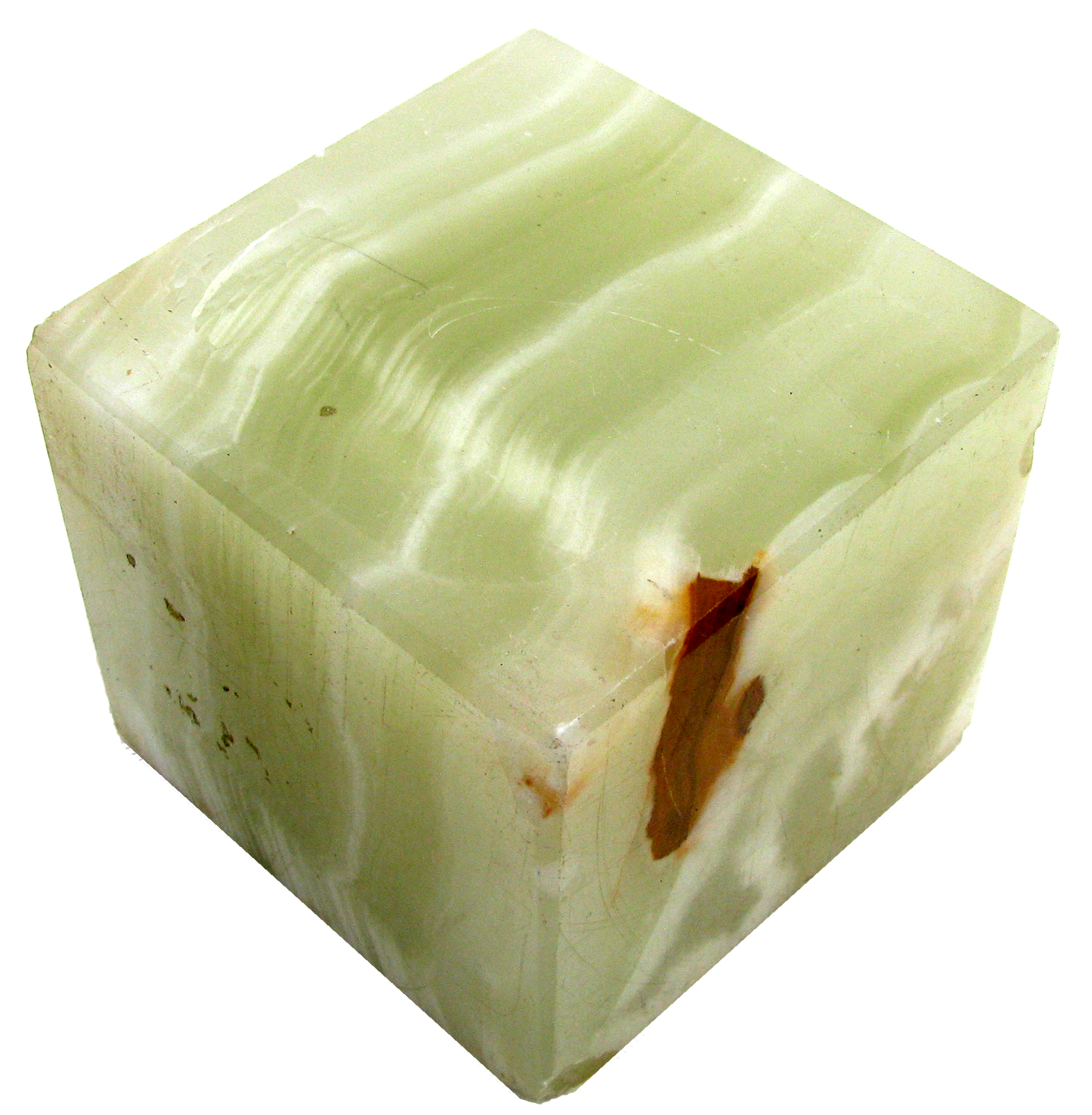 Vintage Sage Green & White Onyx Stone Cubes- Set of 3